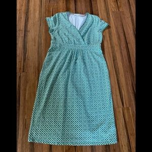 Boden cotton knit cap sleeve dress size 10 L
